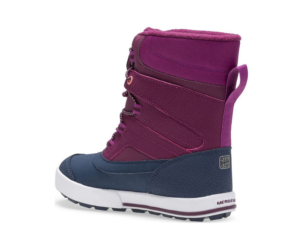 Merrell Boots Pink/Blue - Snow Bank 2.0 - Kids 09MQEGVOX